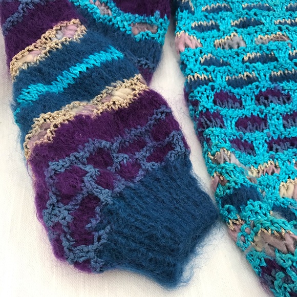 COPY - VTG COLLEEN TOLAND handmade knit & crochet sweater - Picture 3 of 16